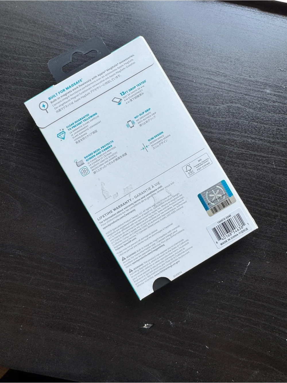 NIB Speck Apple iPhone 17 Pro Presidio Perfect-Clear Grip Case Mag Safe Clear